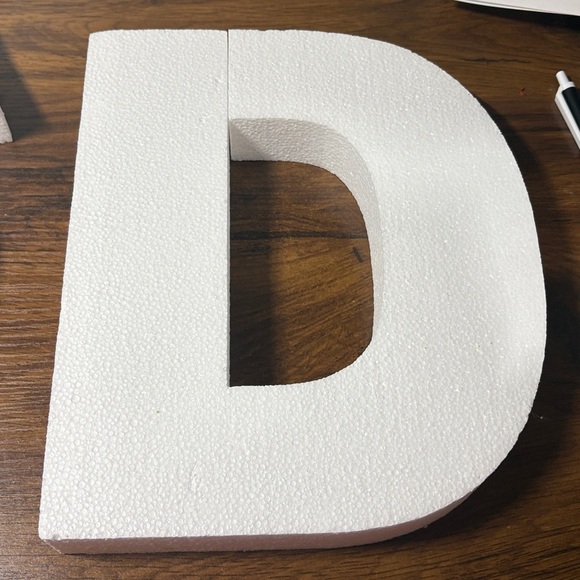 White Foam Letters R D B J - Picture 4 of 7